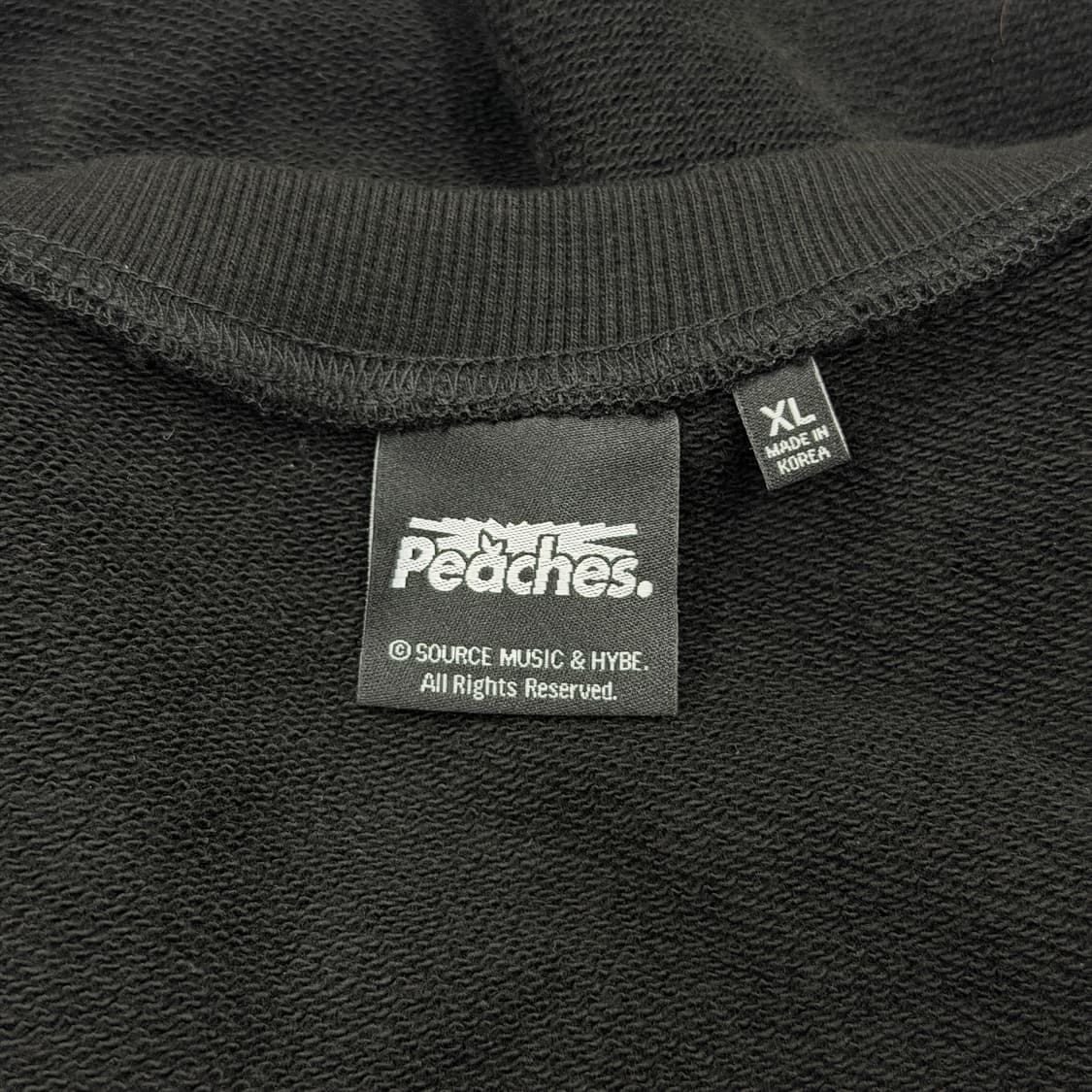 르세라핌 X 피치스 맨투맨 블랙 XL 상품이미지4