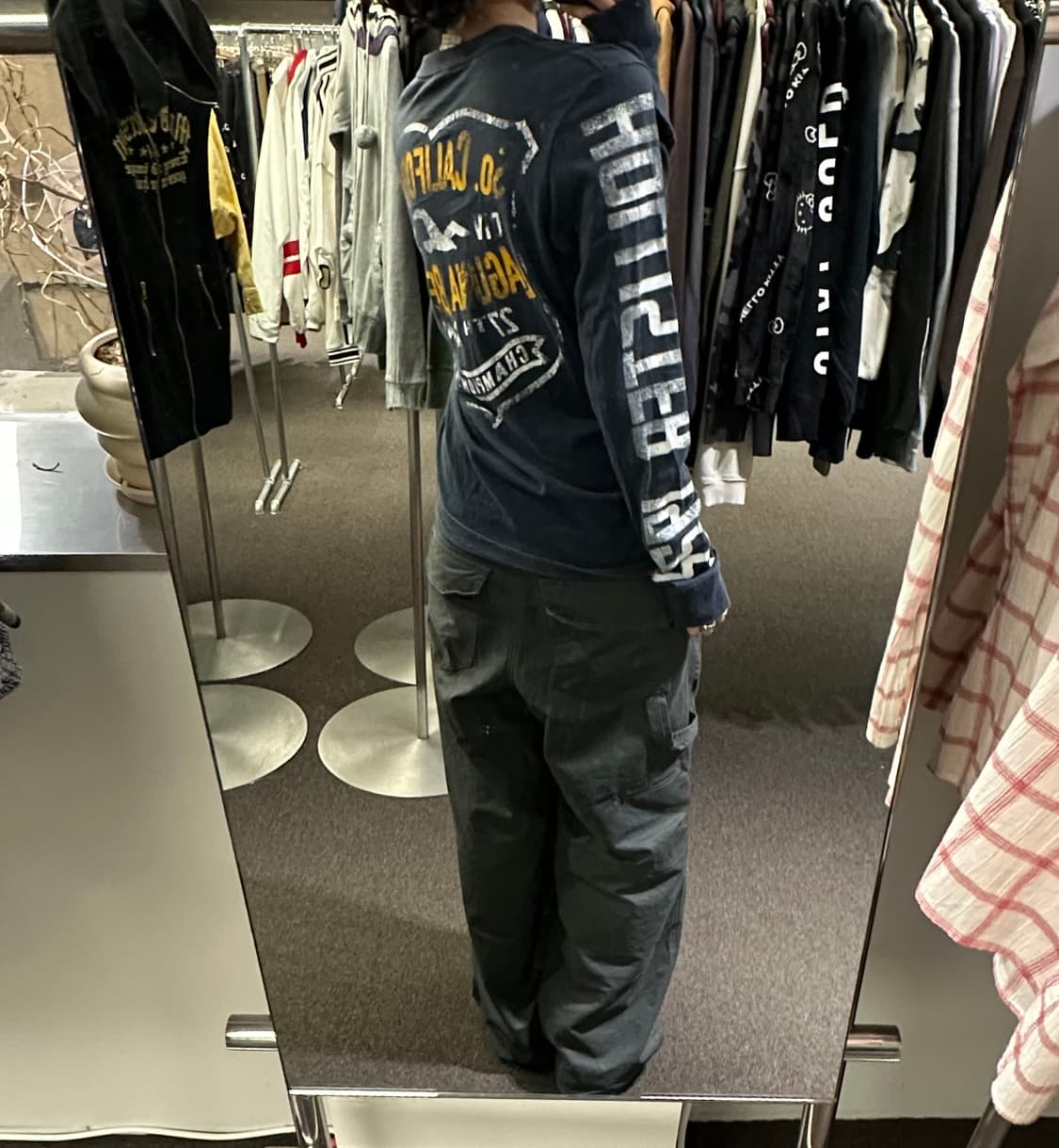 S)홀리스터 빈티지 네이비 그래픽 롱슬리브 상품이미지3