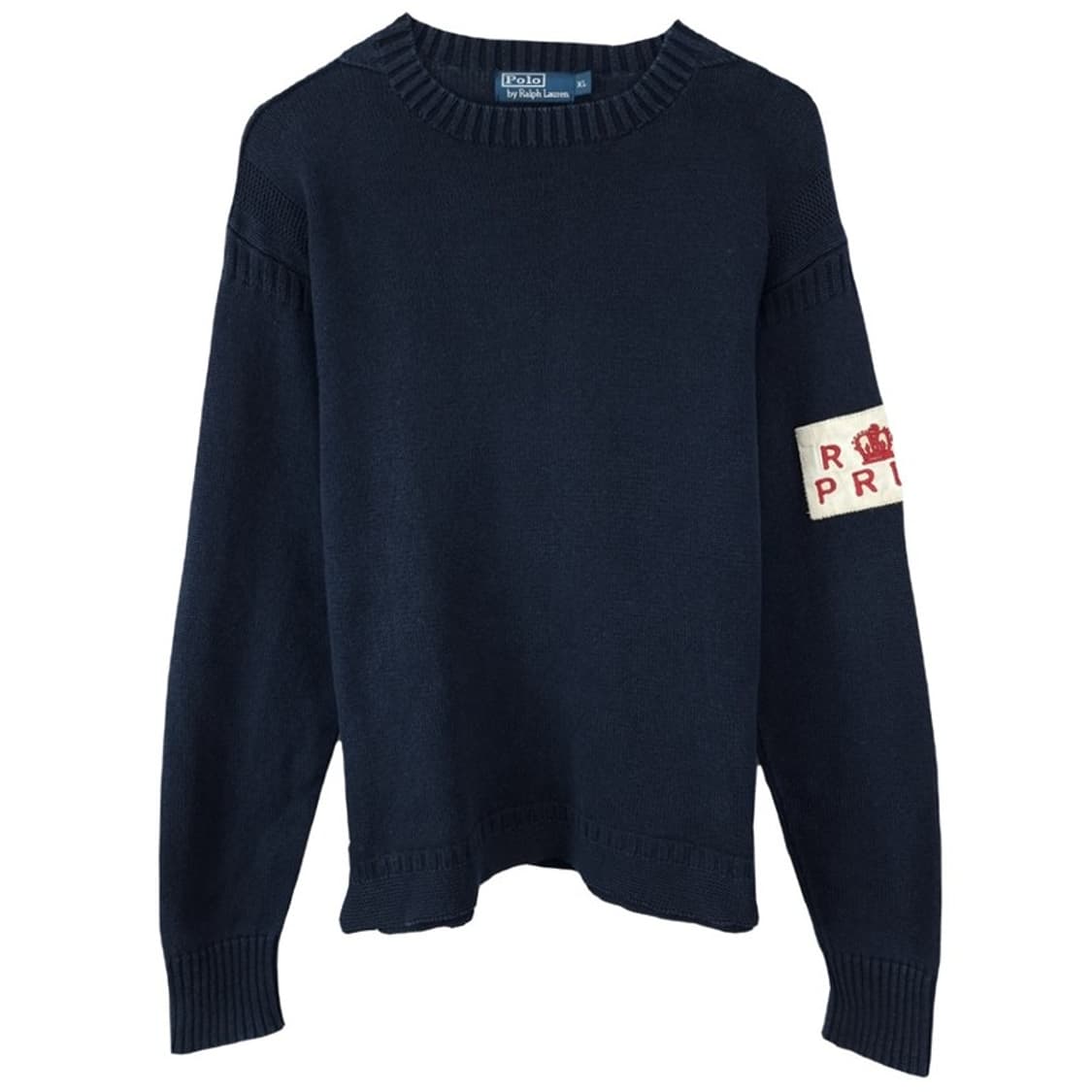[폴로 랄프로렌] 90'S 빈티지 완장 패치 니트 네이비 M19920 상품이미지2