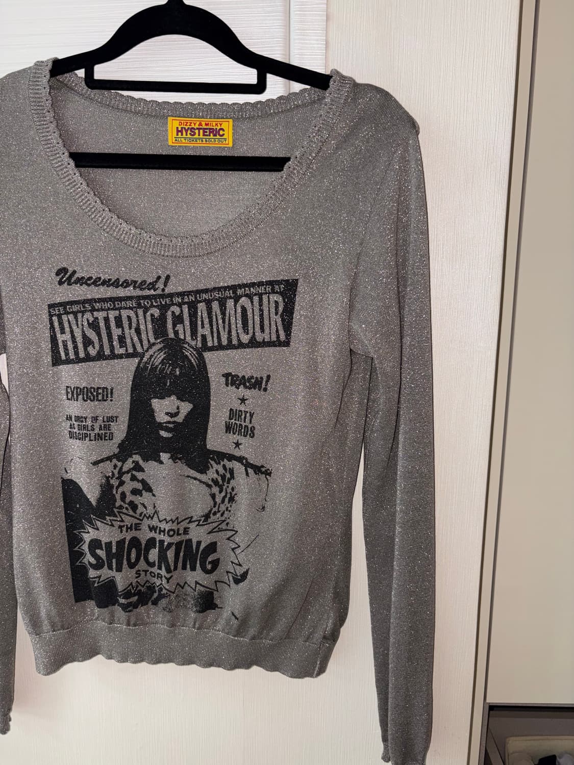 히스테릭글래머 울 쇼킹 탑 그레이 상품이미지2