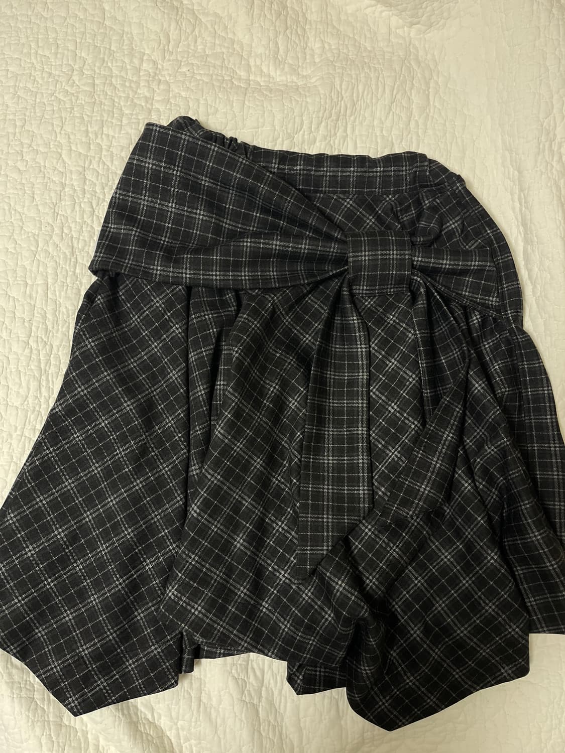 체메씨 보우 언발란스 스커트 상품이미지2