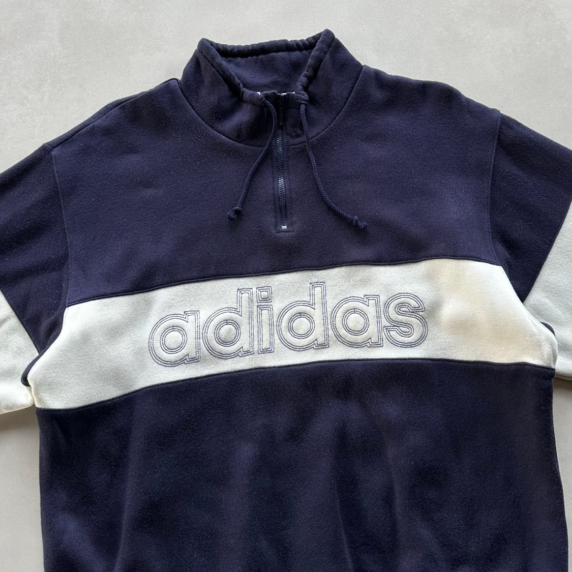 [L]아디다스 90s 일본판 올드스쿨 반집업 맨투맨 상품이미지4