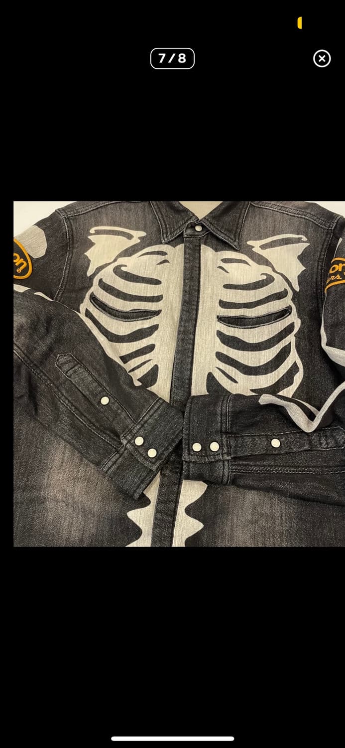 밴슨 레더 데님 셔츠 상품이미지6