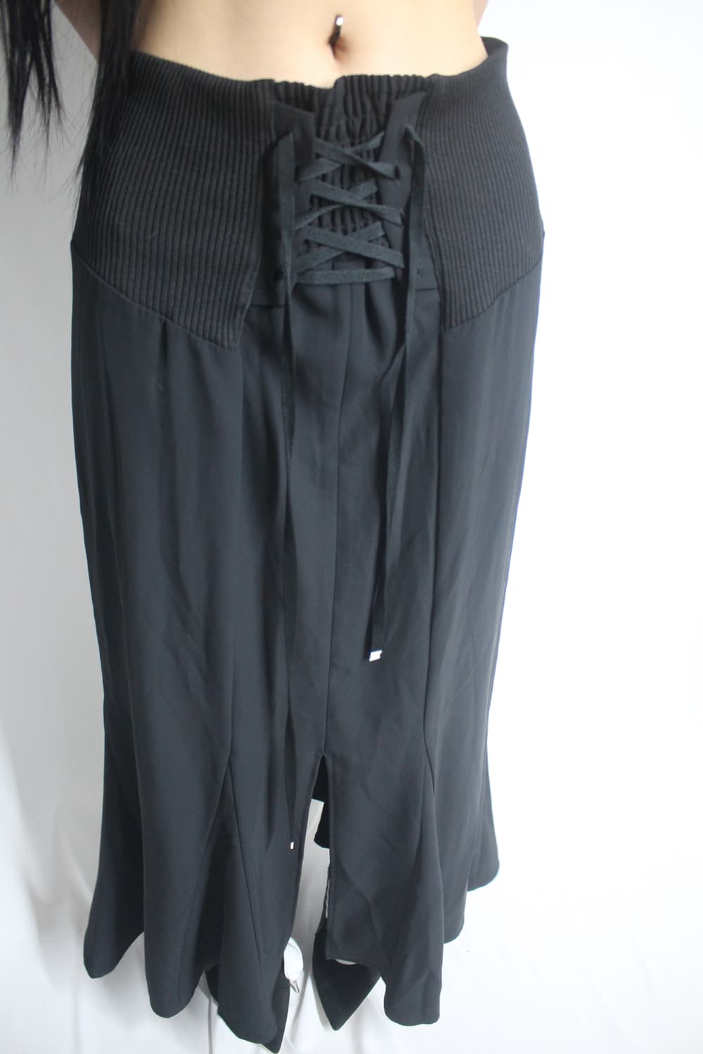 maxi eyelet strap corset mermaid skirt 상품이미지4