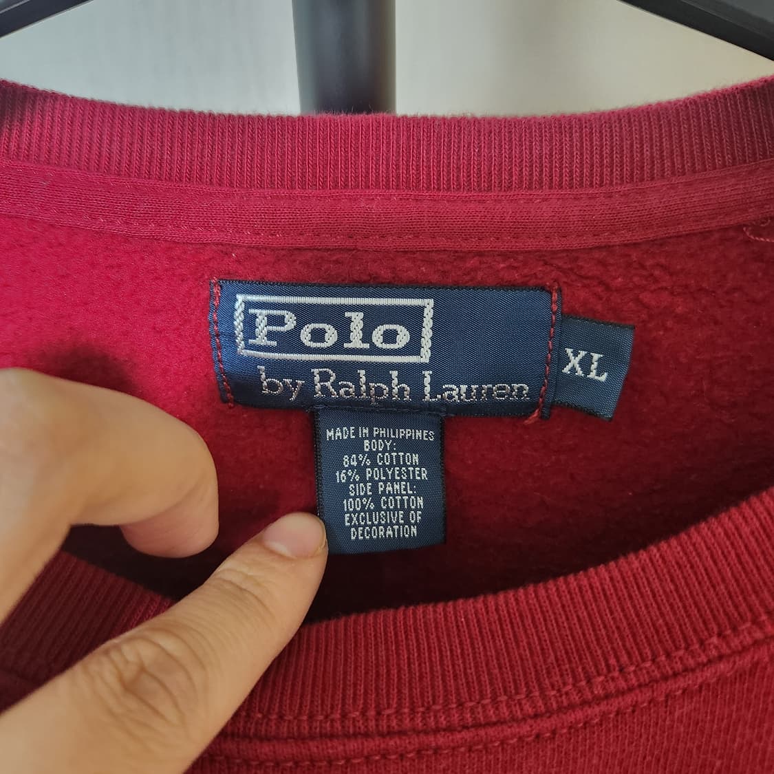 폴로 랄프로렌 빨간색 스웻 셔츠 XL 상품이미지2