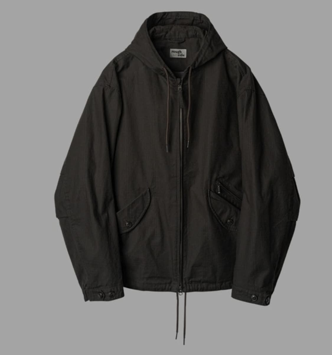 [4] 러프사이드 코튼 힐파카 브라운 플레이드 상품이미지1