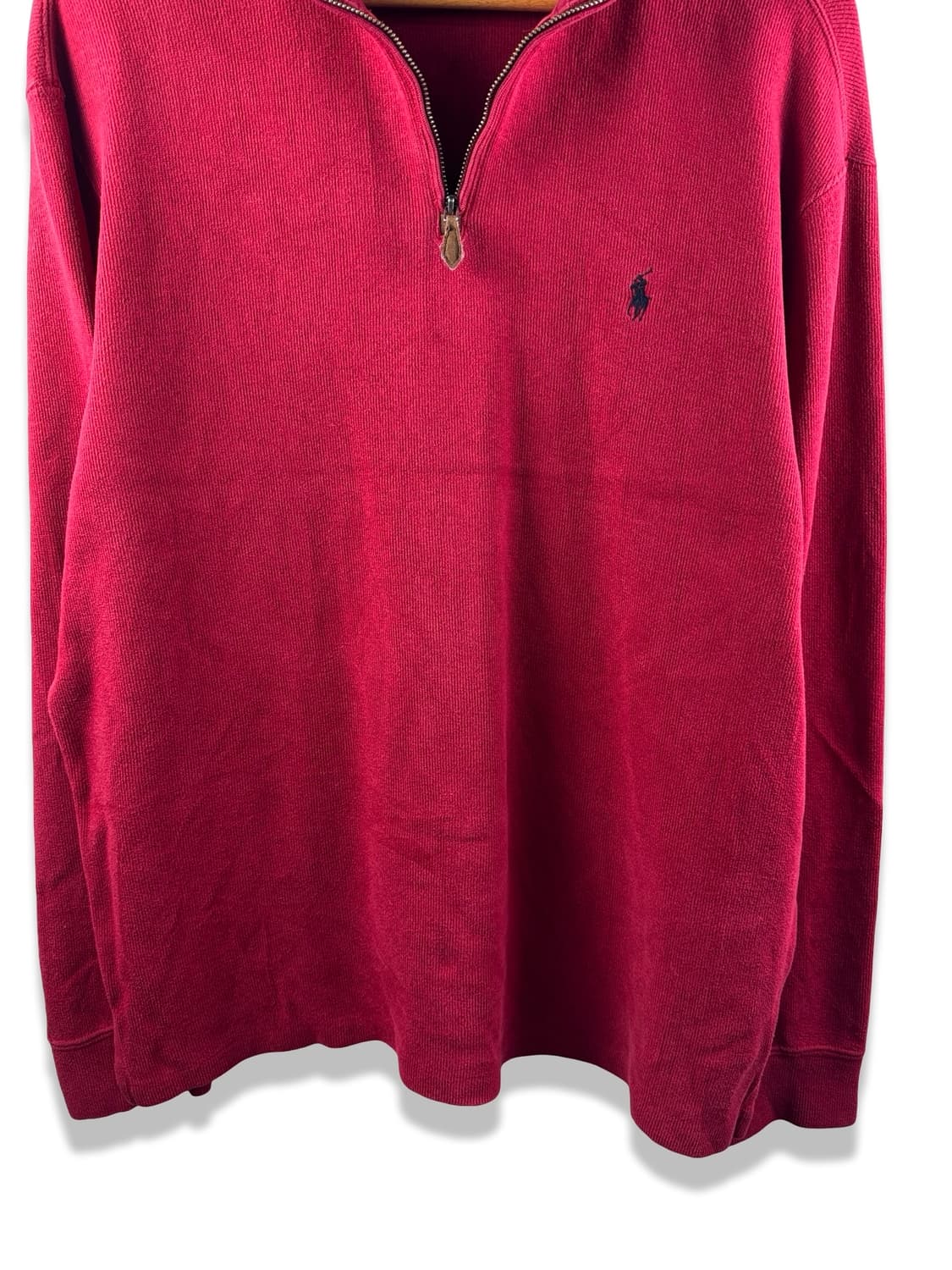 폴로 딥레드 반집업 니트1943 상품이미지4