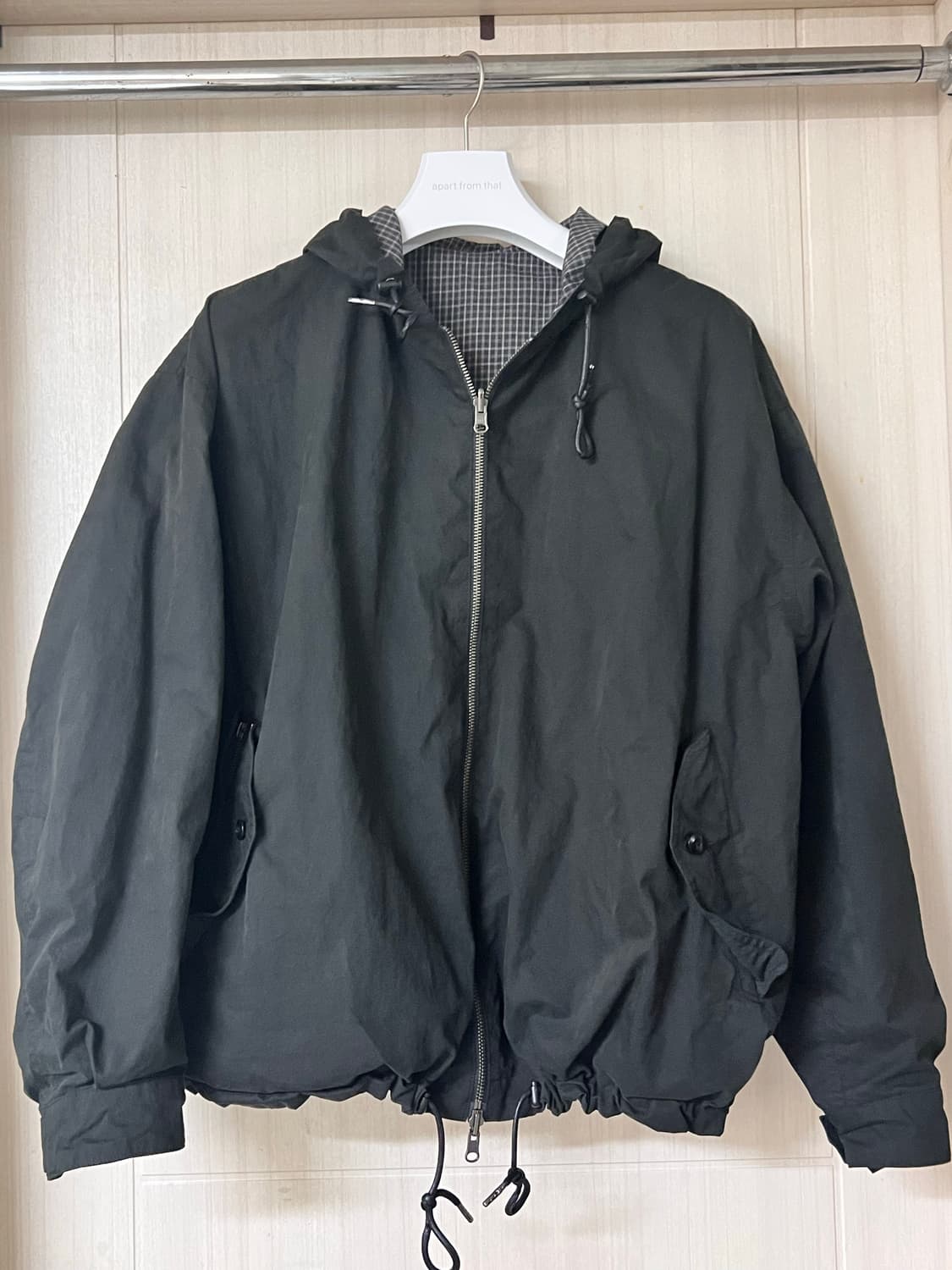 s) 이얼즈어고 25fw 샌드파카 블랙 상품이미지3