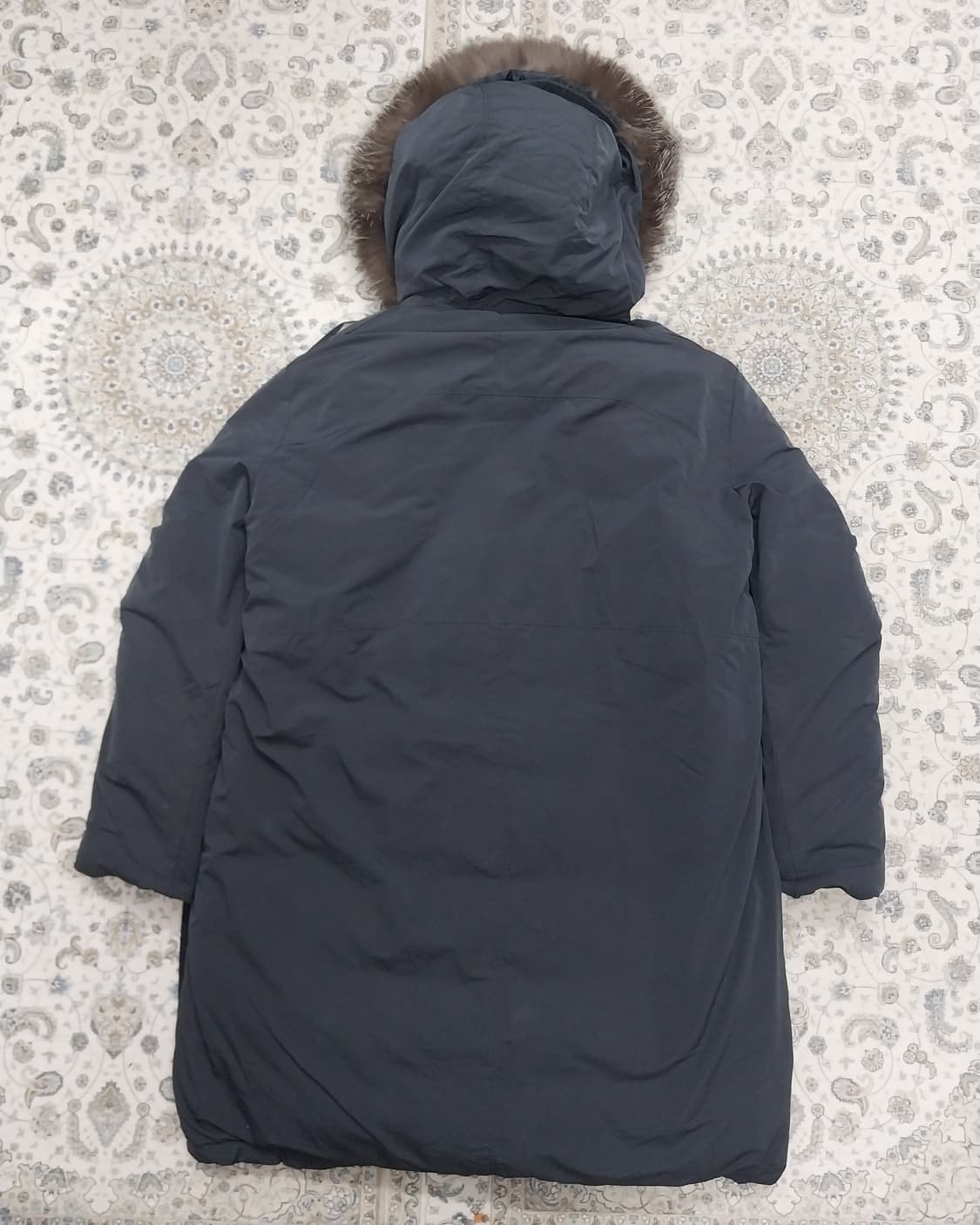 아테스토니 네이비 구스 폭스 퍼 패딩 M (66반까지) 상품이미지3