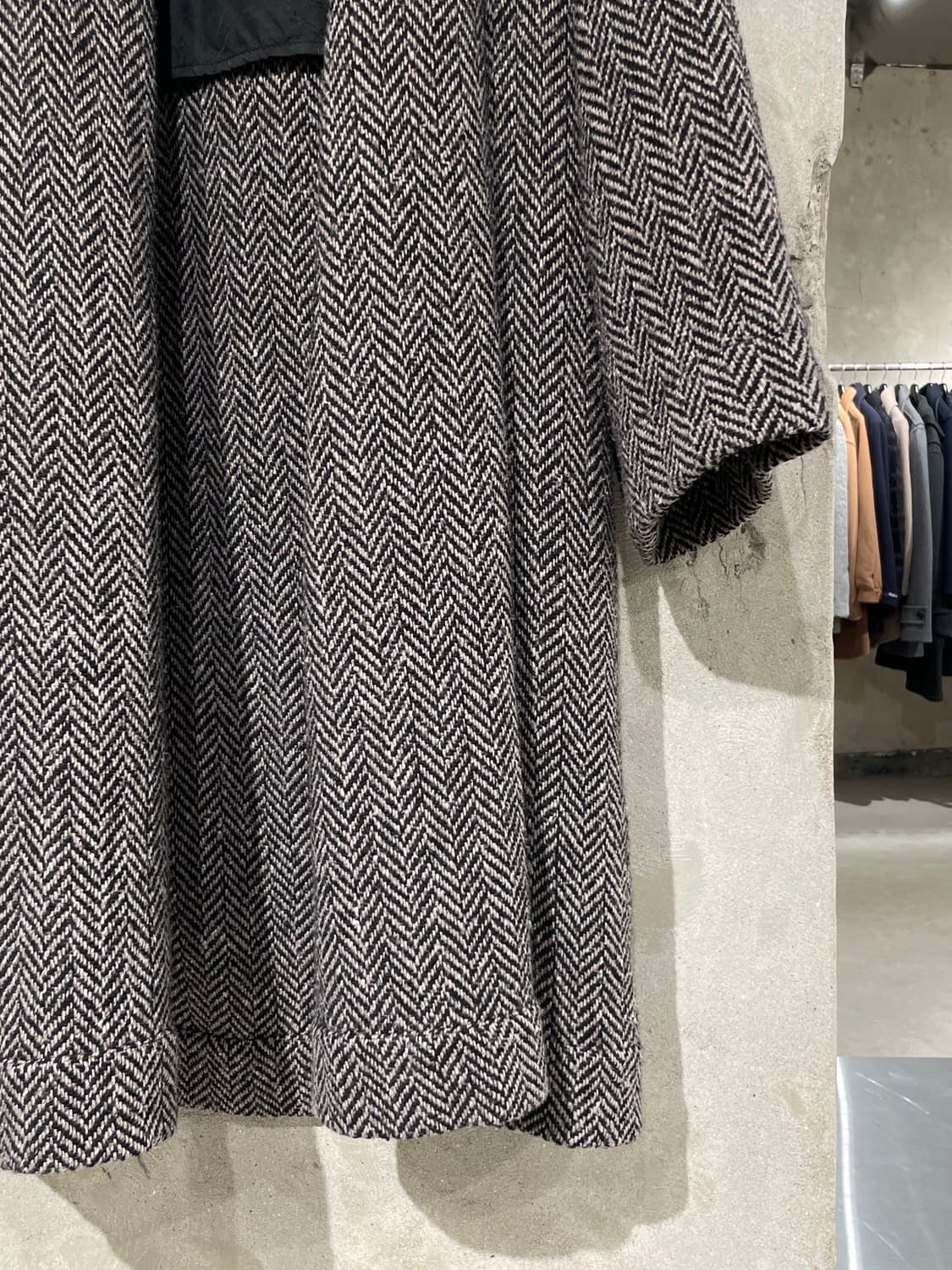 비비안 웨스트우드 앵글로마니아 헤링본 논 버튼 울 코트 상품이미지6