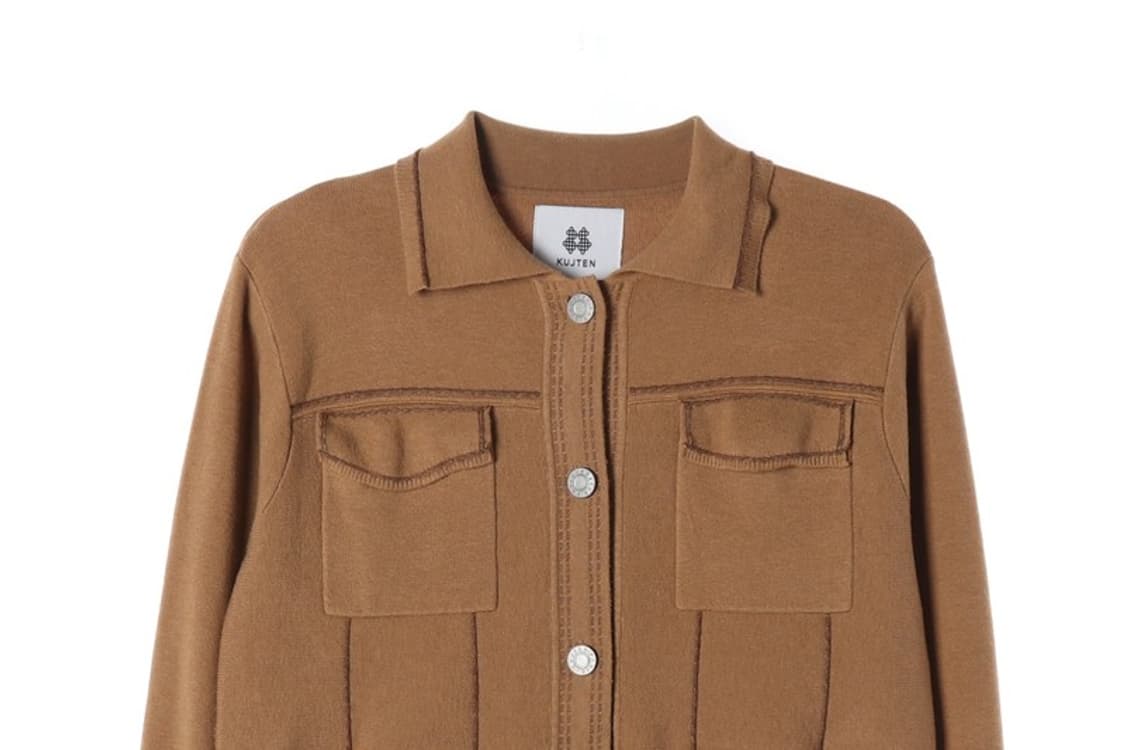 KUJTEN 스티치 포인트 캐시미어 블렌드 니트 자켓 55 상품이미지3