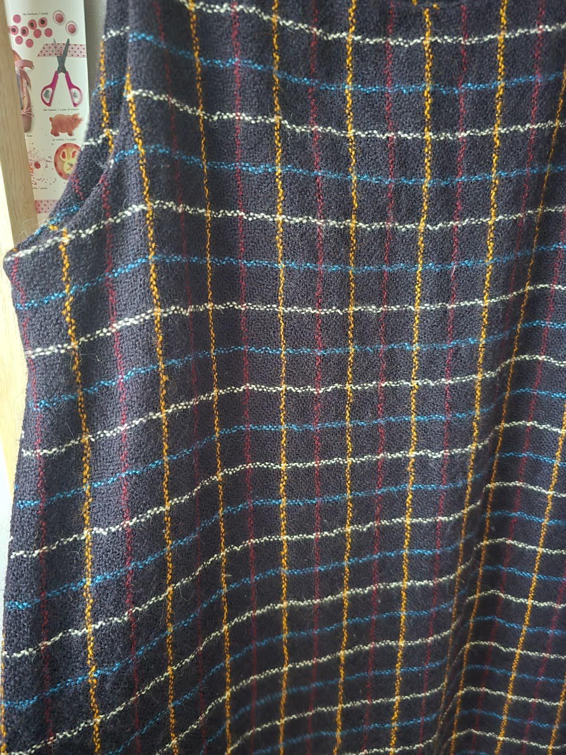 Roudy Flock Japan 울 체크 슬리브리스 롱원피스 상품이미지5