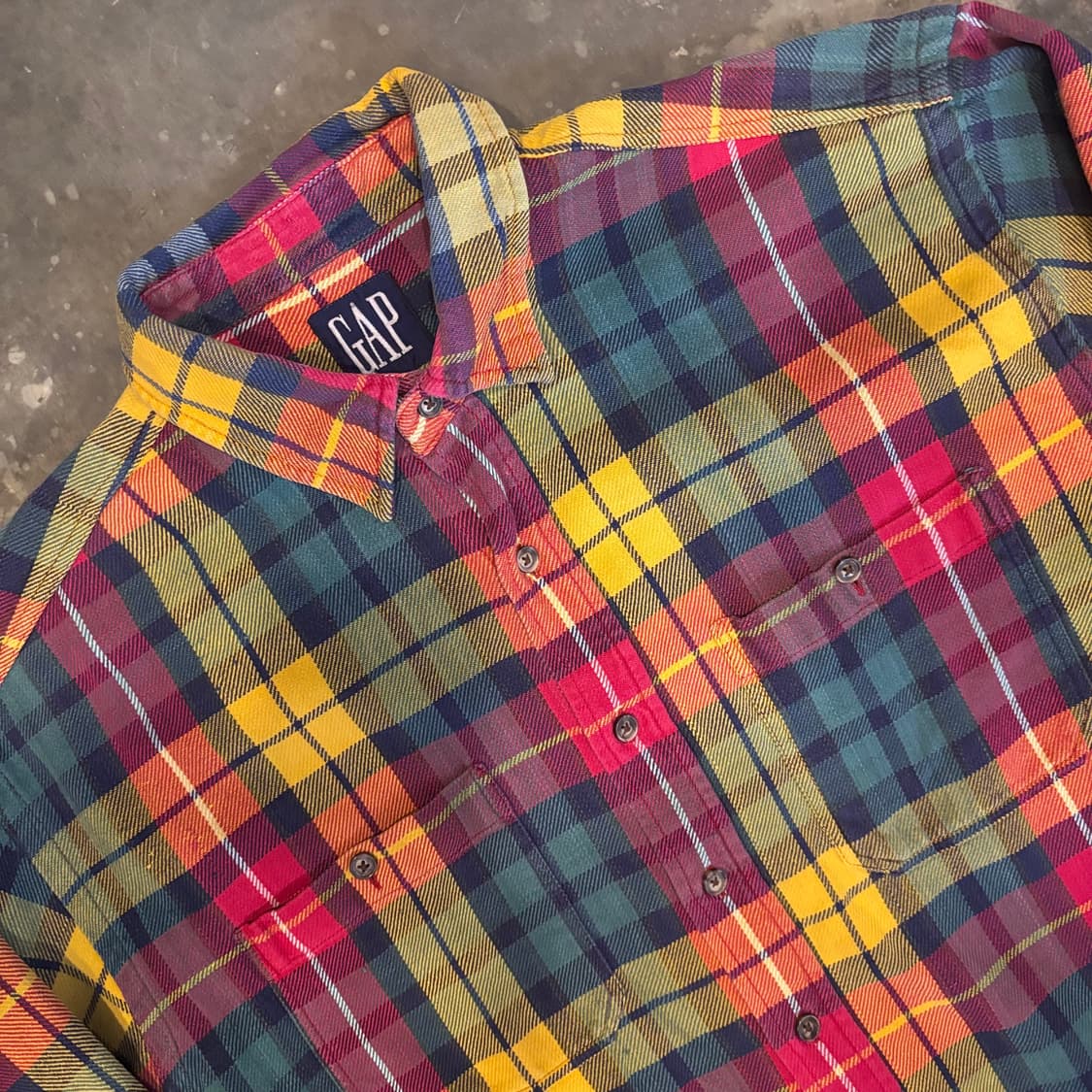 올드 갭 멀티컬로 체크 셔츠 상품이미지4