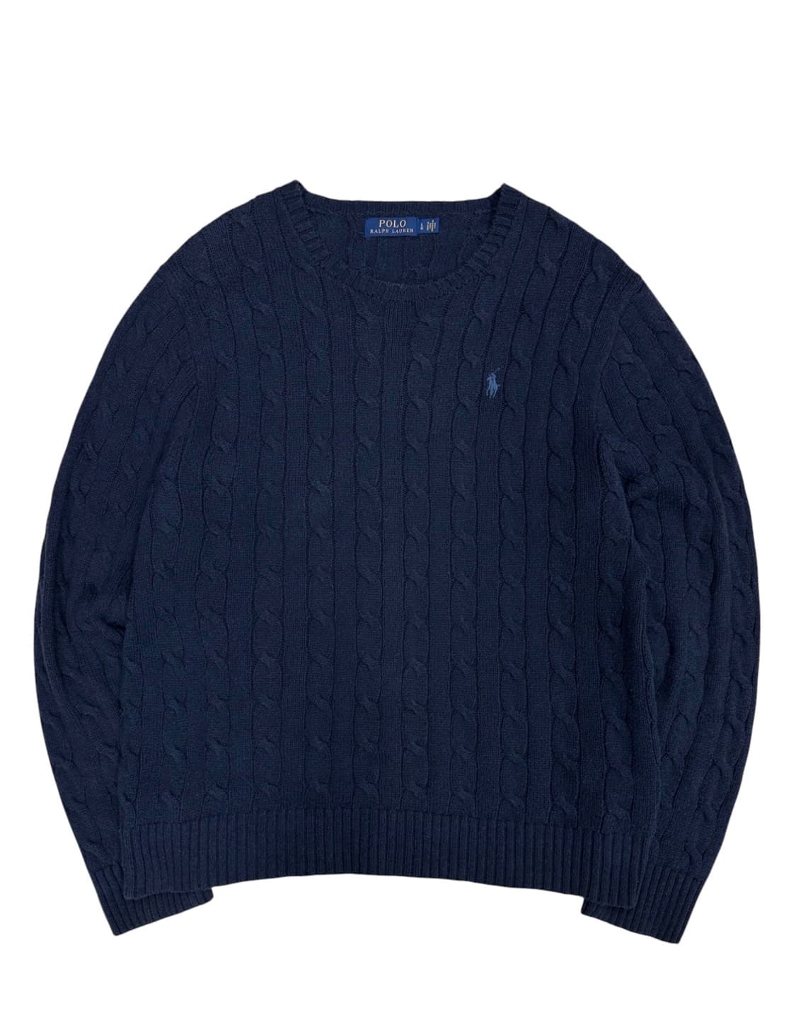 폴로 꽈배기니트 네이비 (L~XL) 상품이미지1