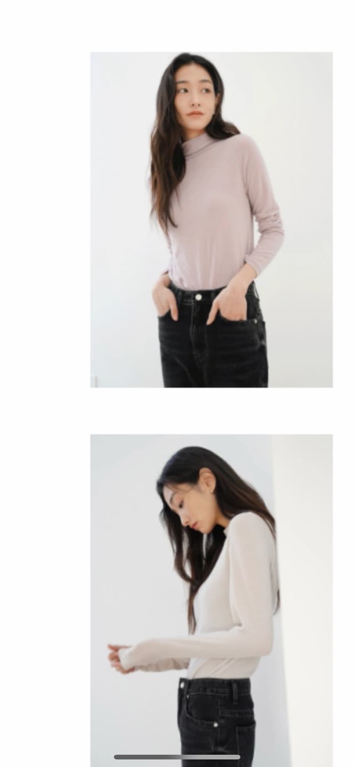 thebuttercream 더버터크림 하프넥티셔츠 라벤더 상품이미지1