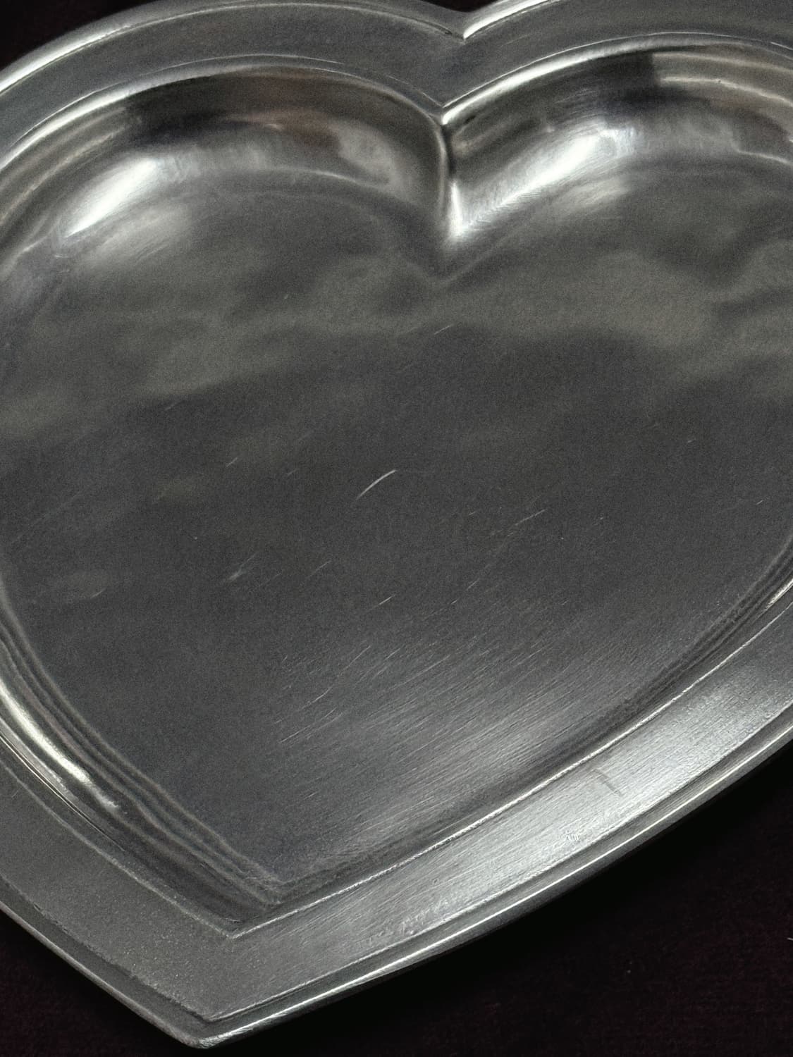 미사용 / 코지타벨리니 하트 트레이 퓨터 쿠오레 접시 상품이미지2
