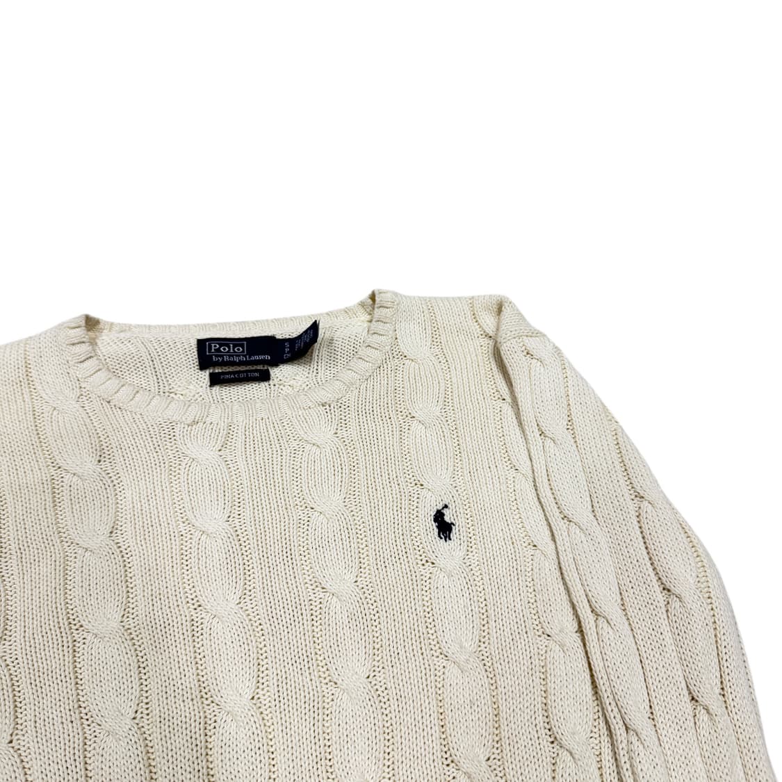 폴로 랄프로렌 신형 QR 케이블 니트 S 상품이미지2