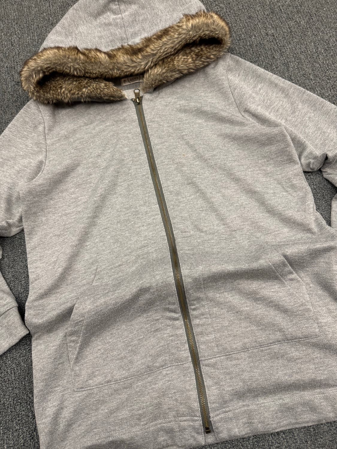 M)AXES 빈티지 그레이 퍼 후드집업 상품이미지2