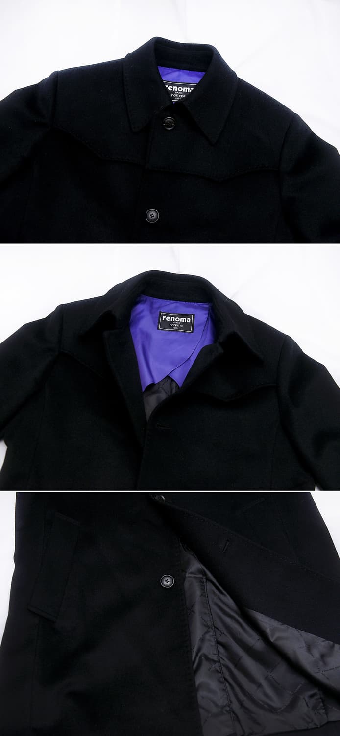 레노마 파리 옴므 퓨어 캐시미어 싱글 발마칸 트렌치 코트 (100+) 상품이미지4