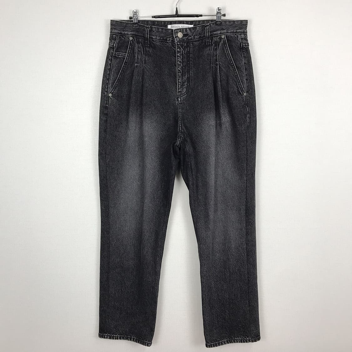 모덴아르더 뉴트로 투턱 와이드 데님 청바지 팬츠 남성32 상품이미지1