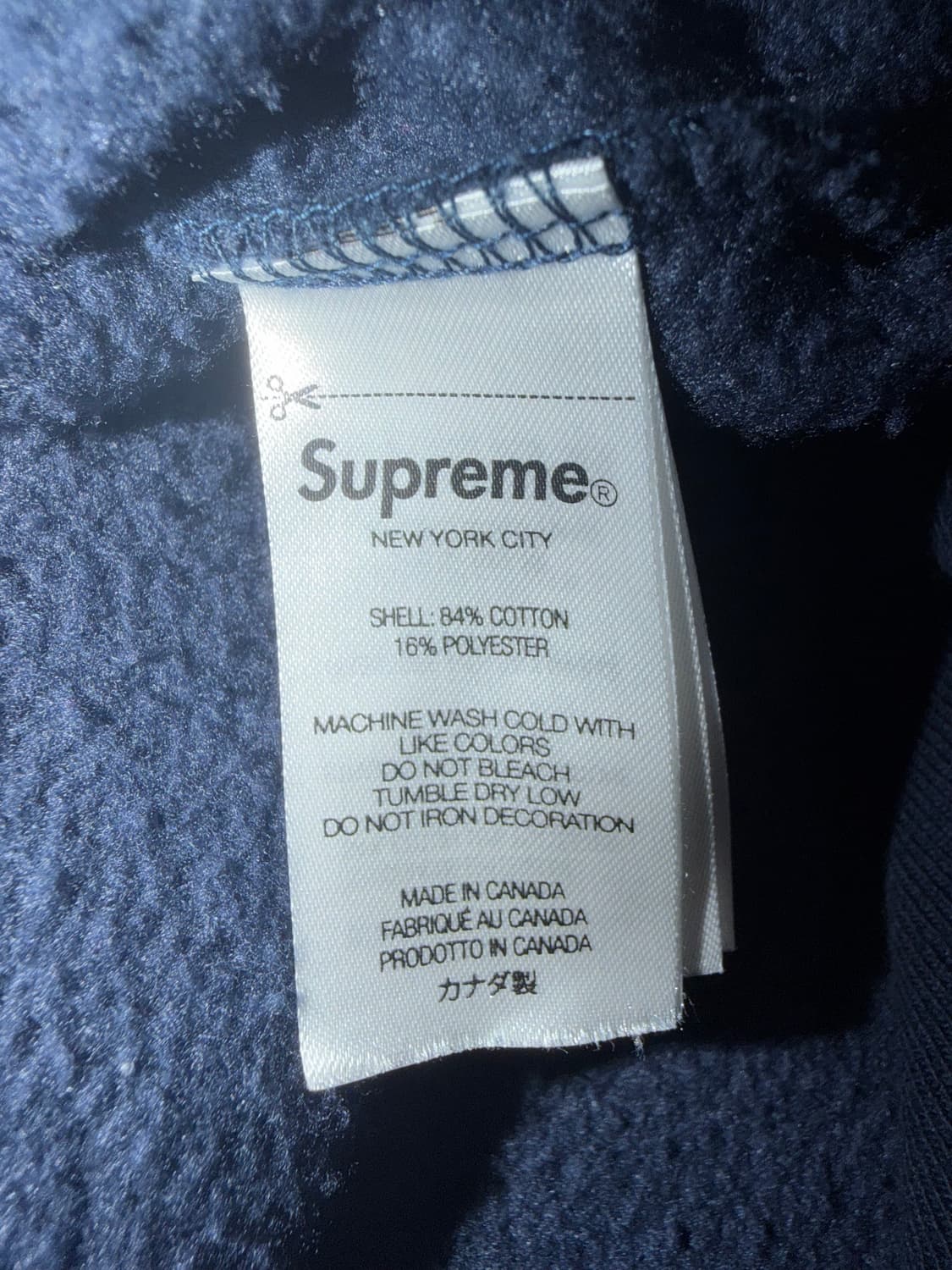 슈프림 스몰 박스 후드 스웨트 셔츠 네이비 L 상품이미지4