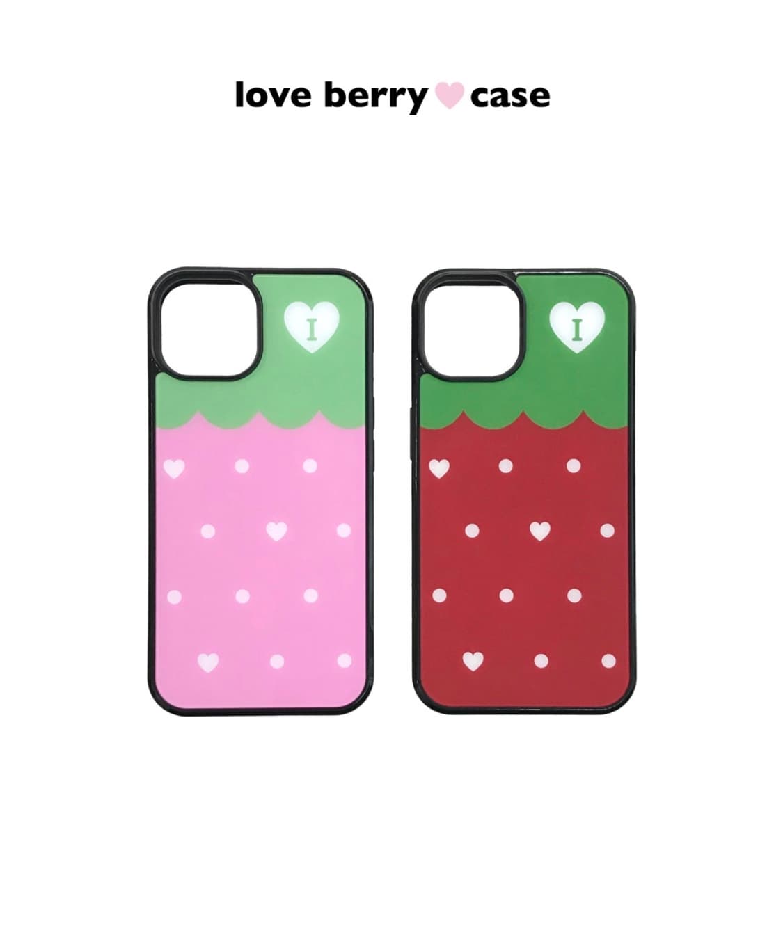 아이썸머리 러브 베리 딸기 (아이폰 15+) 핑크색 폰케이스 상품이미지1