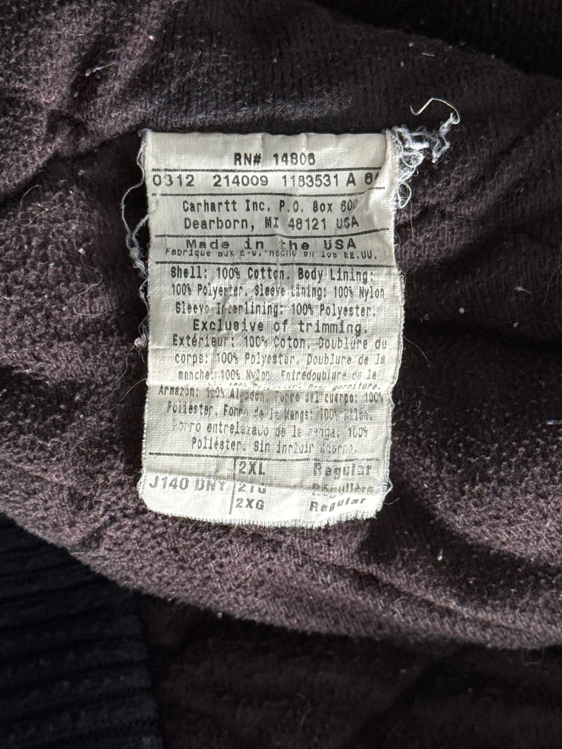 (2XL) 빈티지 칼하트 액티브 자켓 J140 상품이미지9