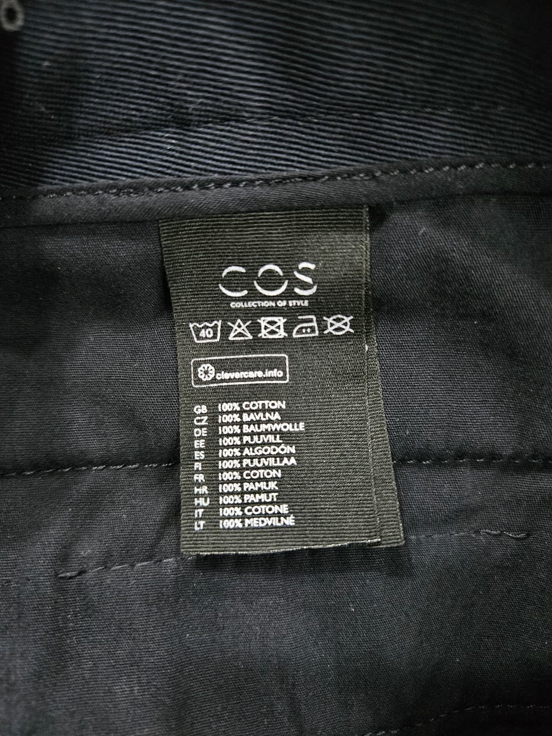 코스 네이비컬러 남성 허리 32 9부 슬랙스 면바지  상품이미지9