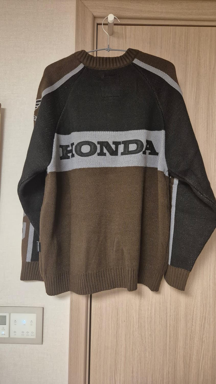 Honda 브라운 니트 집업 상품이미지3