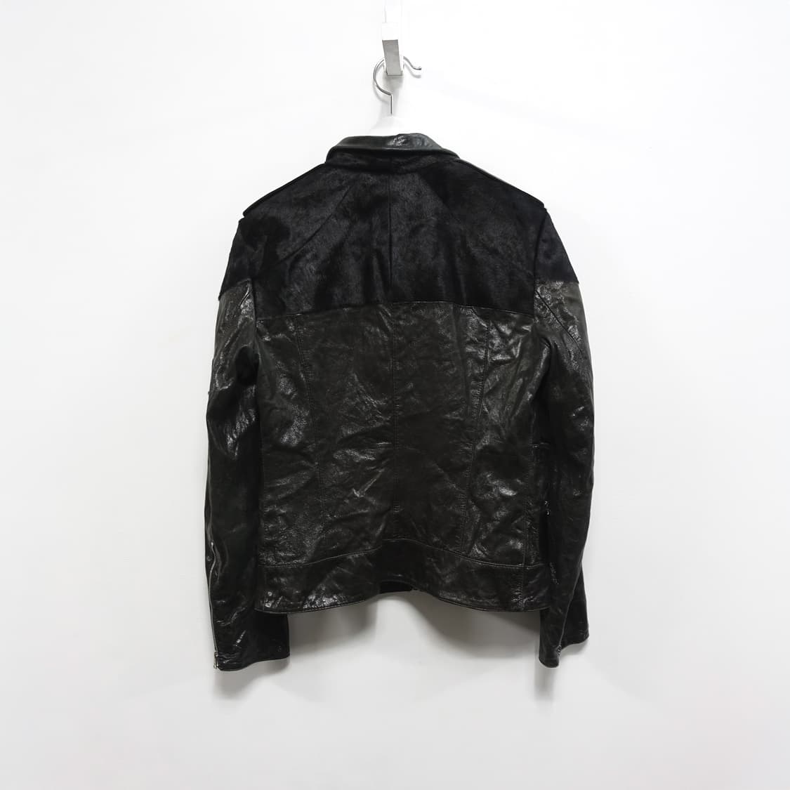 (55~66) 빈티지 송치 퍼 레더 믹스 자켓 상품이미지7