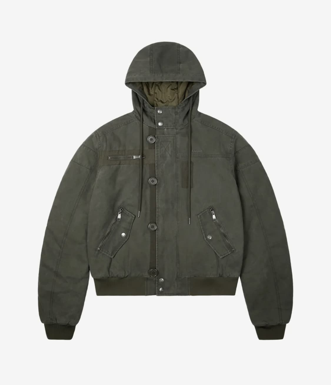 Button Placket Cotton Ma-1 Jacket Khaki 상품이미지1