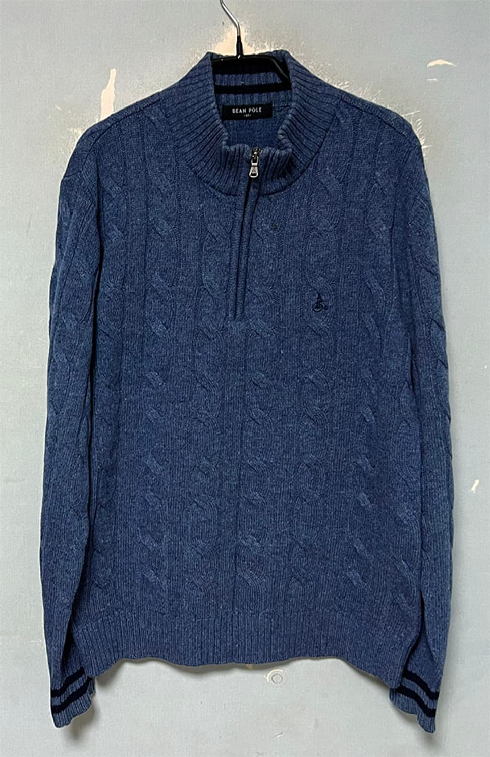 빈폴 남자 니트티 꽈배기 반집업 겨울 케이블 L 100 상품이미지1