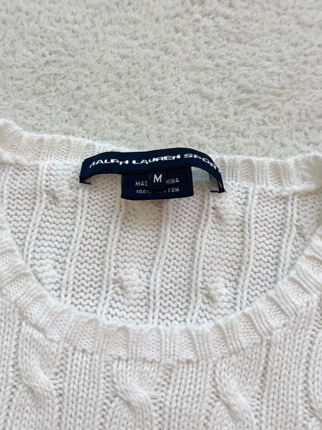 폴로 화이트 반팔 니트 상품이미지4