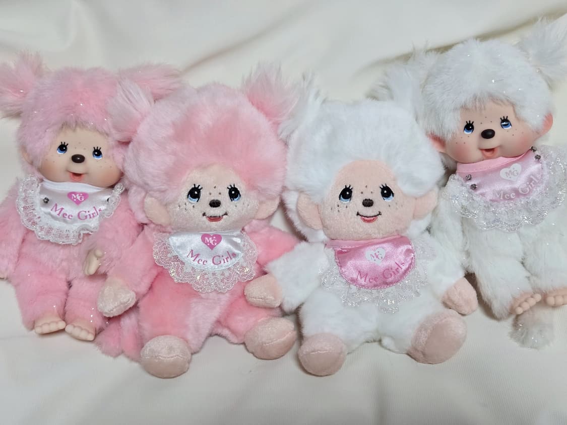 몬치치 미걸 봉제인형 ( 핑크. 화이트) 상품이미지2