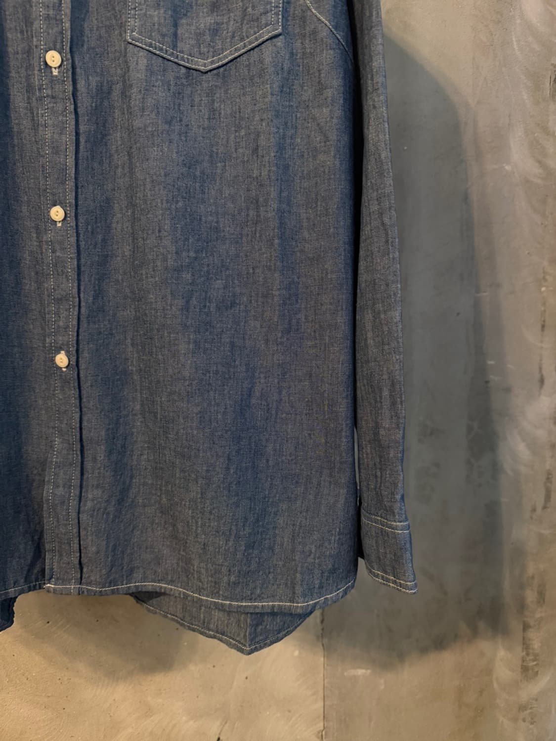 네이머 클로딩 샴브레이 워크셔츠 100~105 상품이미지8