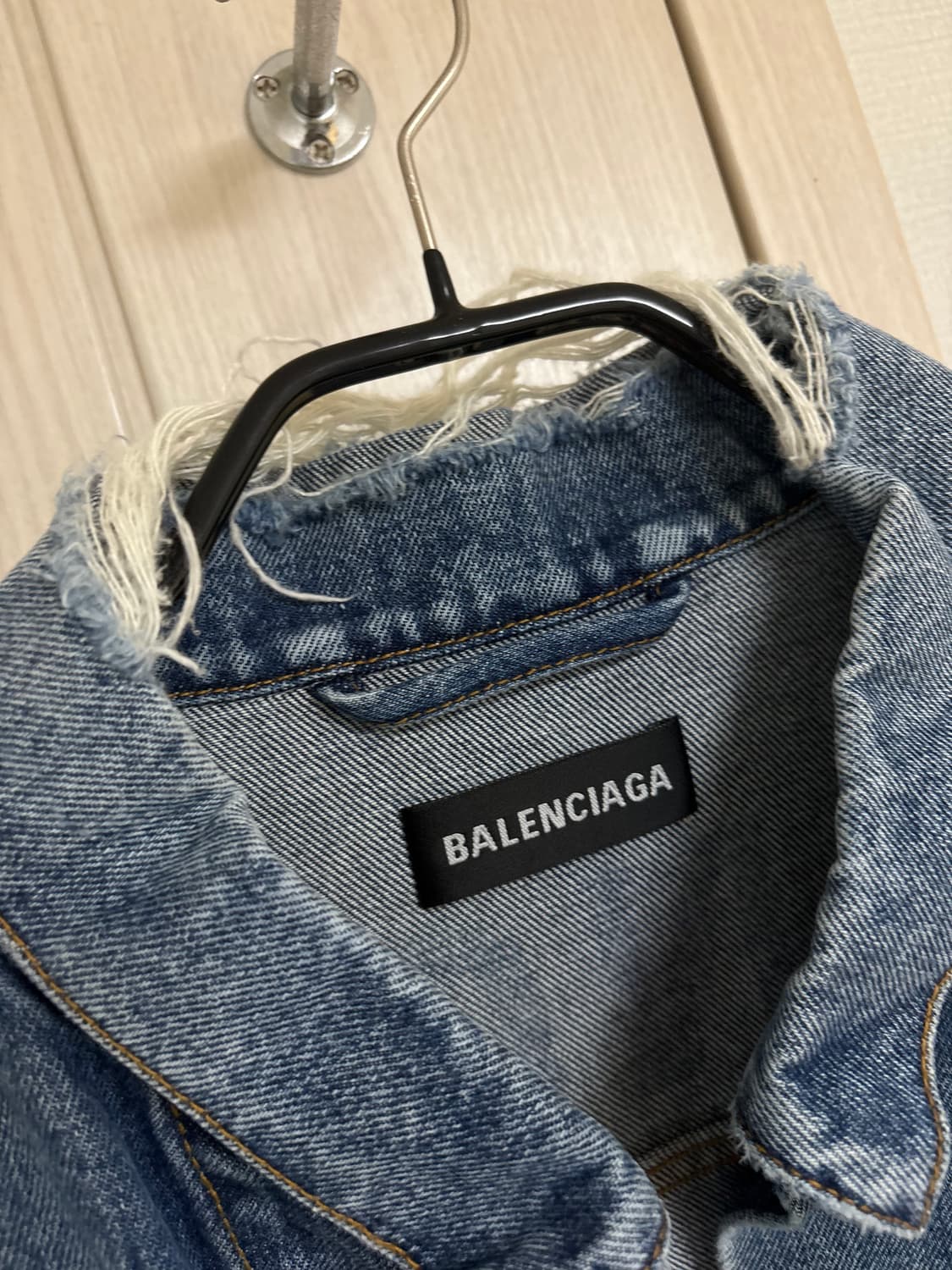 발렌시아가 백로고 데님 청자켓 44사이즈 상품이미지3