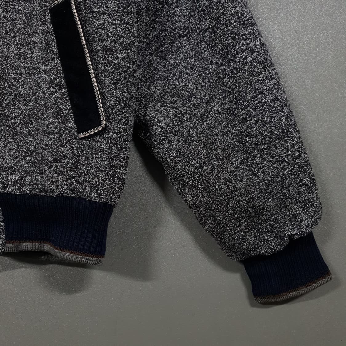 CALIFF 칼리프 스퀘어 아트워크 자수 패치 울 모직 집업 자켓 점퍼 상품이미지4