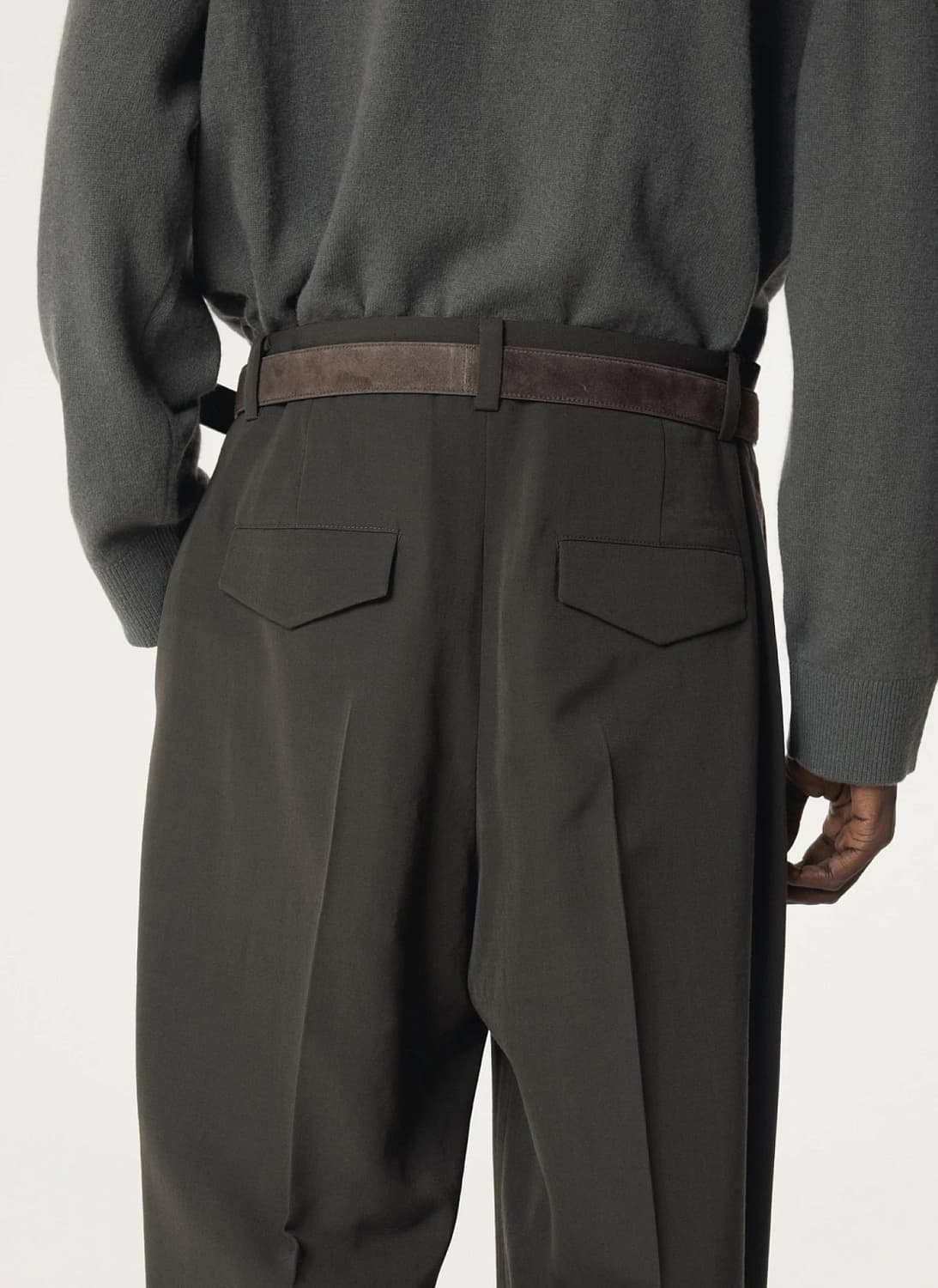 렉토 25FW 스티렌 턱 팬츠 차콜 그레이 상품이미지6