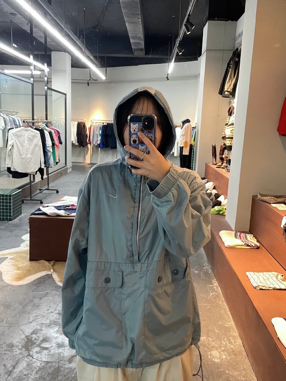 나이키 스우시 올드스쿨 아노락 바람막이 H17 상품이미지1