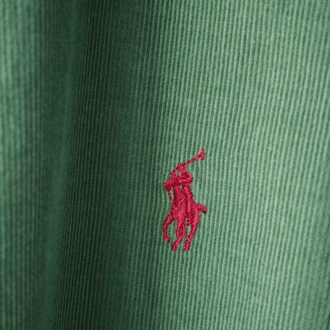 폴로 랄프로렌 커스텀핏 코듀로이 셔츠 올리브 그린 XL 상품이미지4