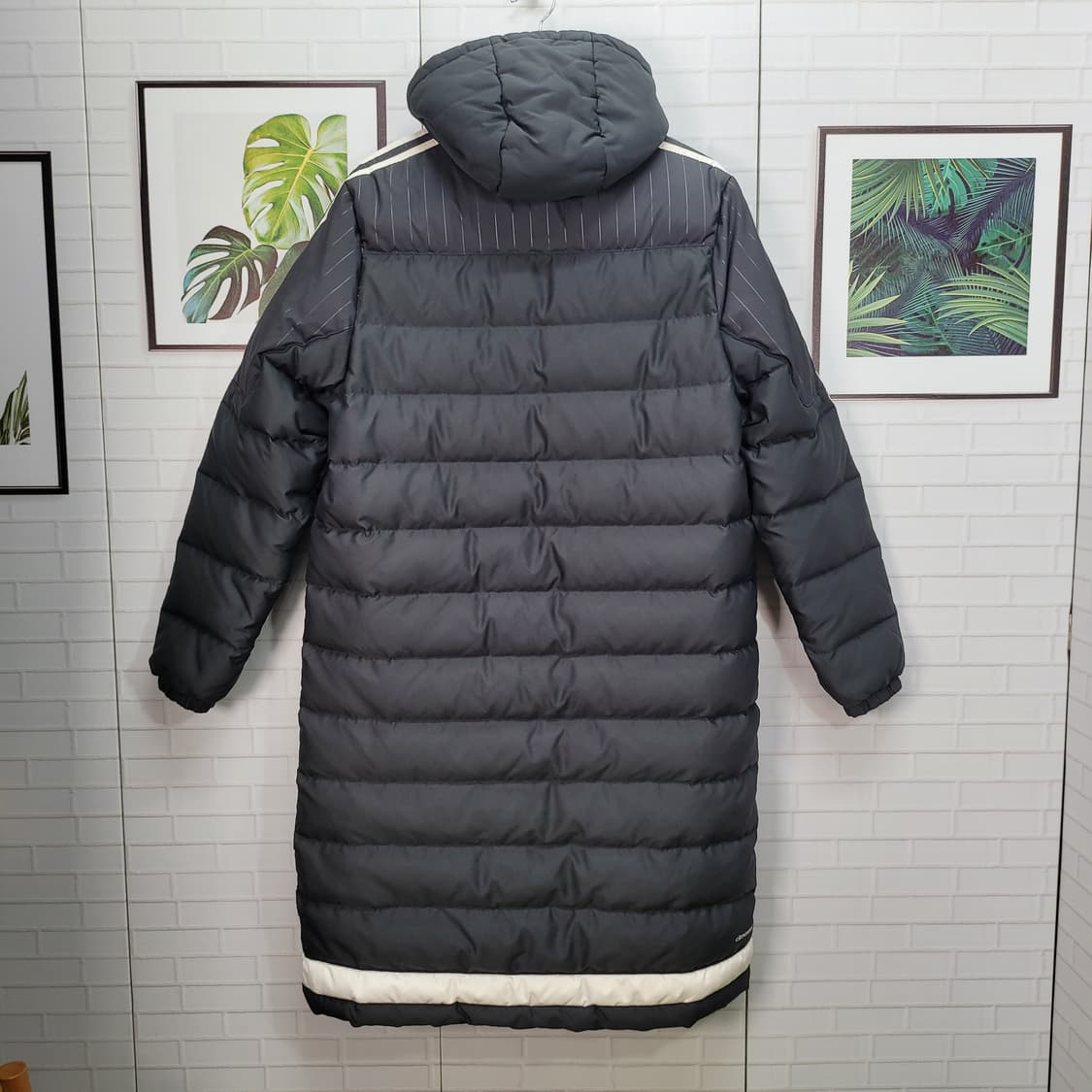 아디다스 티로15 다운 후드 롱 패딩 자켓 점퍼 95사이즈 상품이미지4