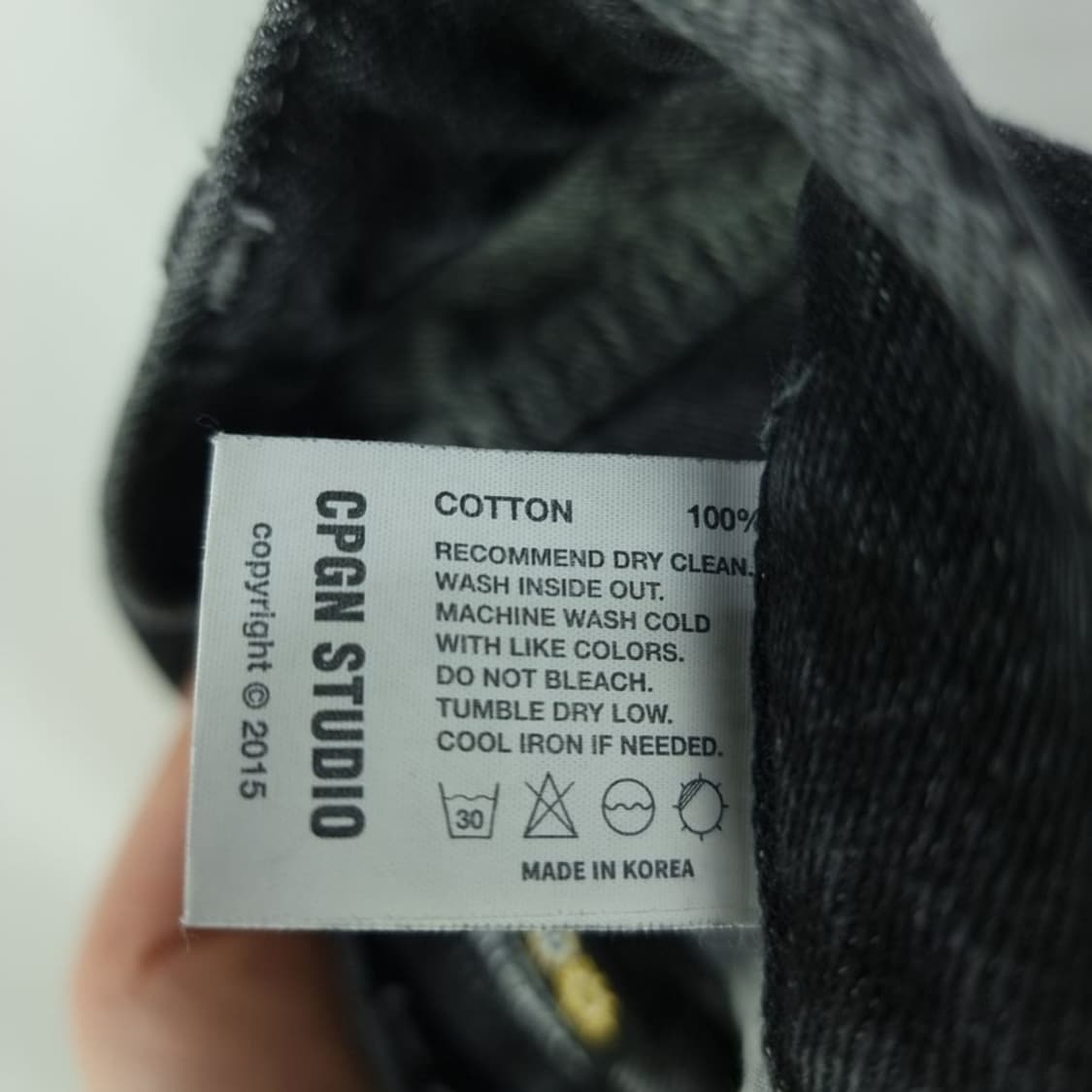 [꼼파뇨] 흑청 와이드 카고 카펜터 데님 팬츠 M18677 상품이미지9