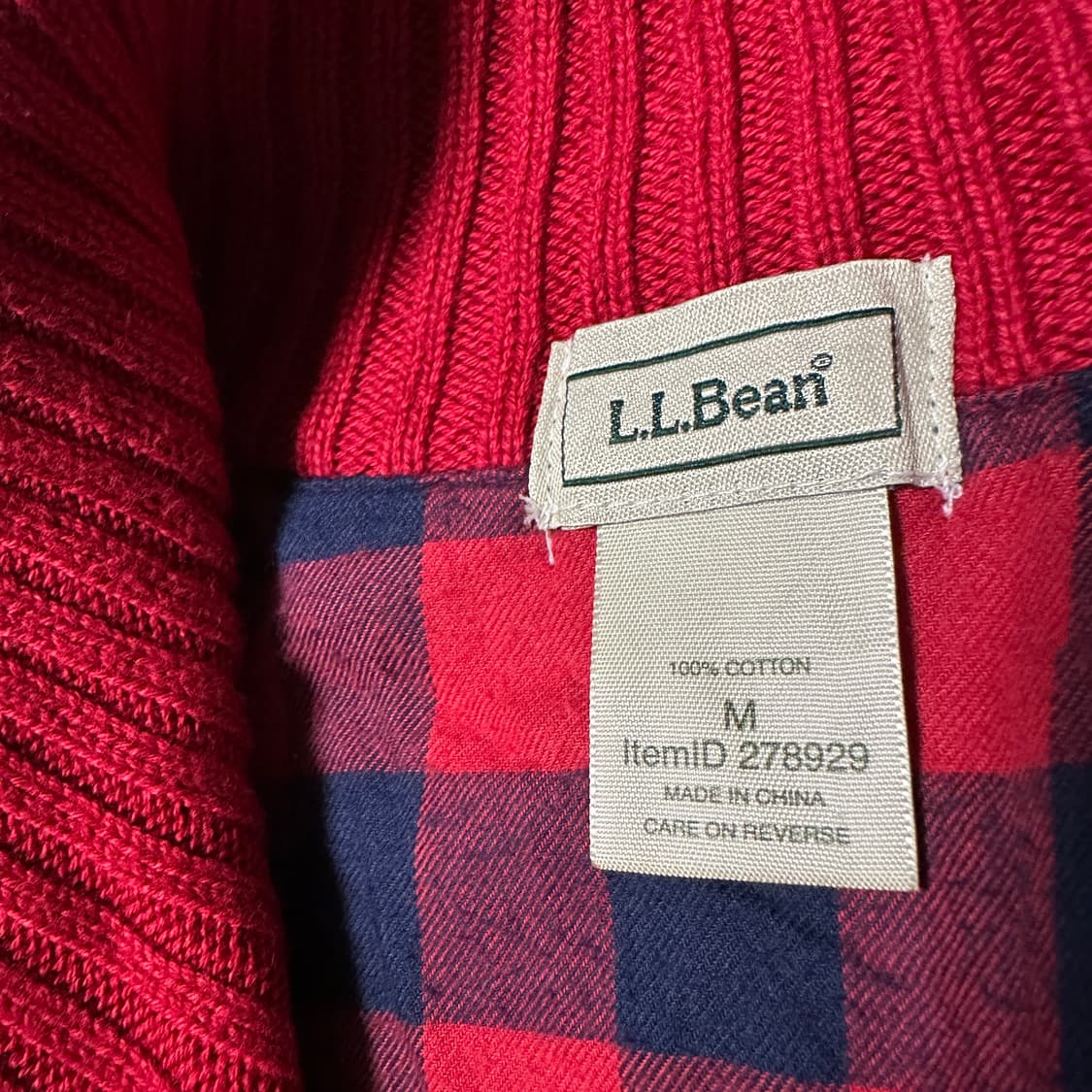 L. L. BEAN woman knit zip jacket sweater 상품이미지3