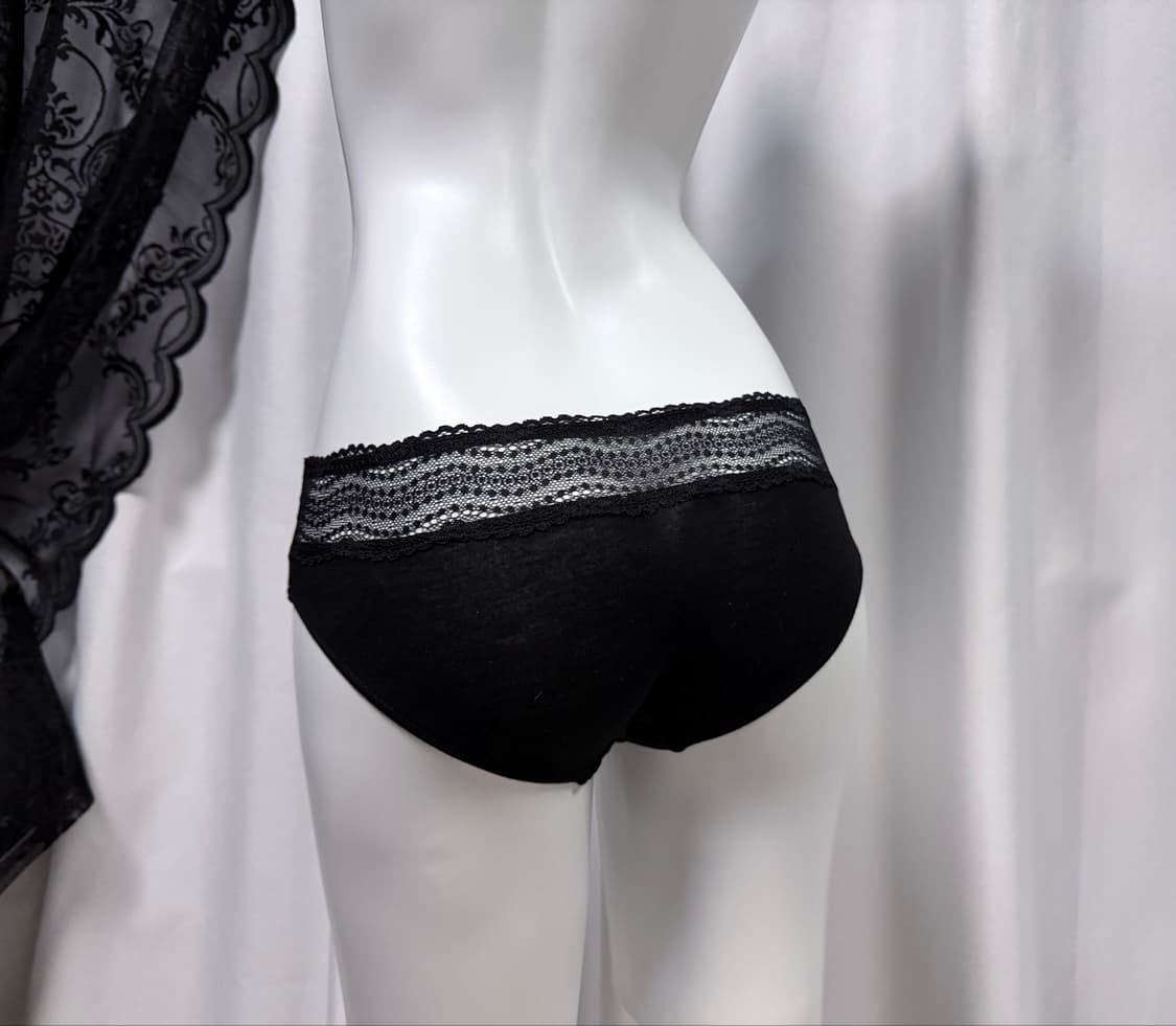 레이스 새깅 팬티 블랙 상품이미지6
