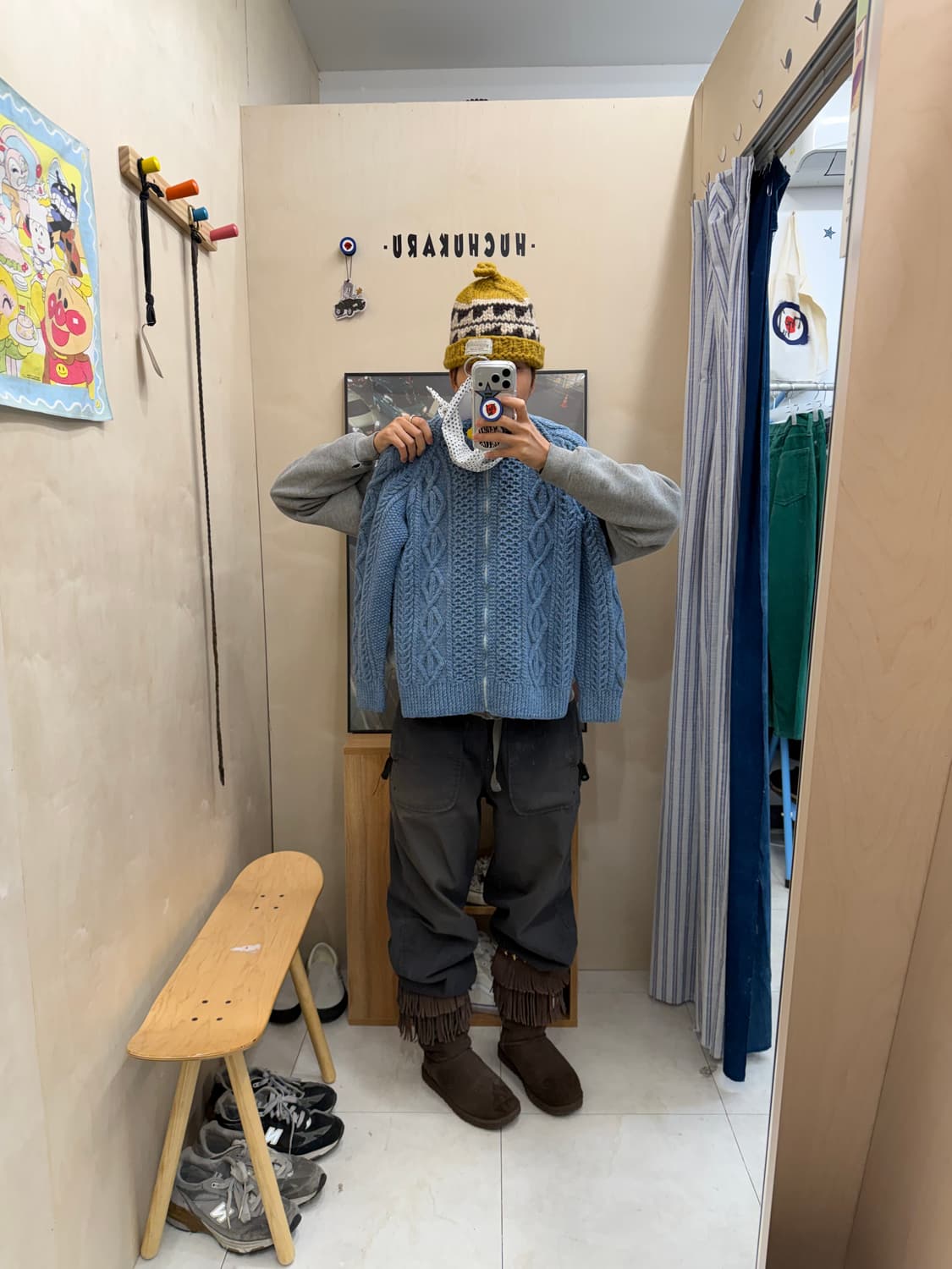 vtg knit zip-up 상품이미지1