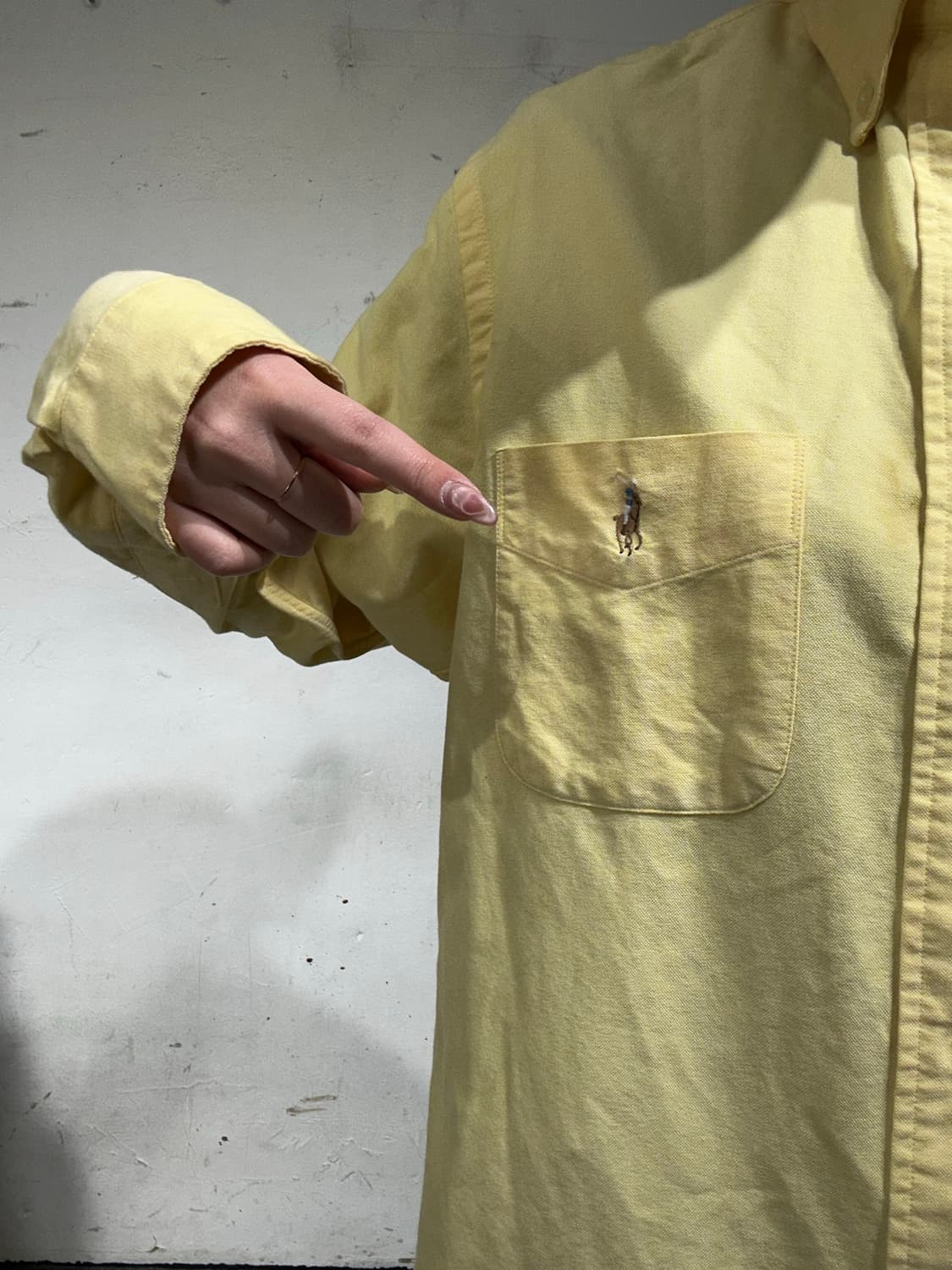 폴로 랄프 로렌 골프 옐로우 솔리드 셔츠 90 상품이미지4