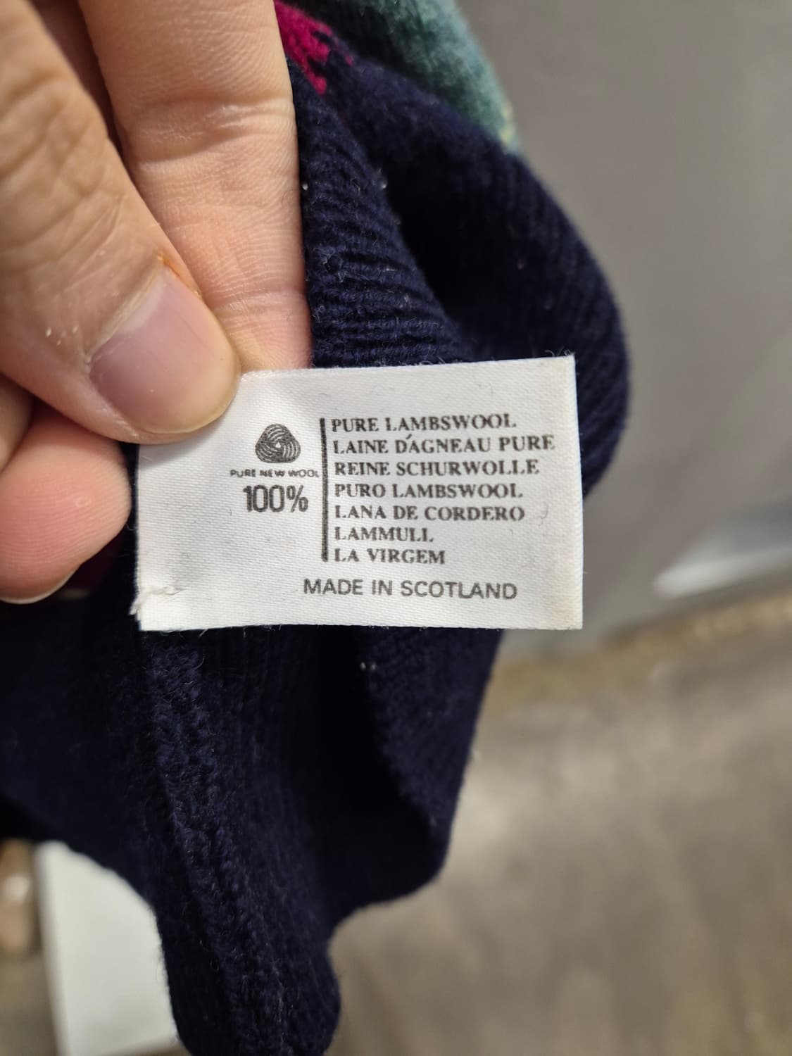 버버리 아가일 니트 42사이즈 100% 램스울 상품이미지6