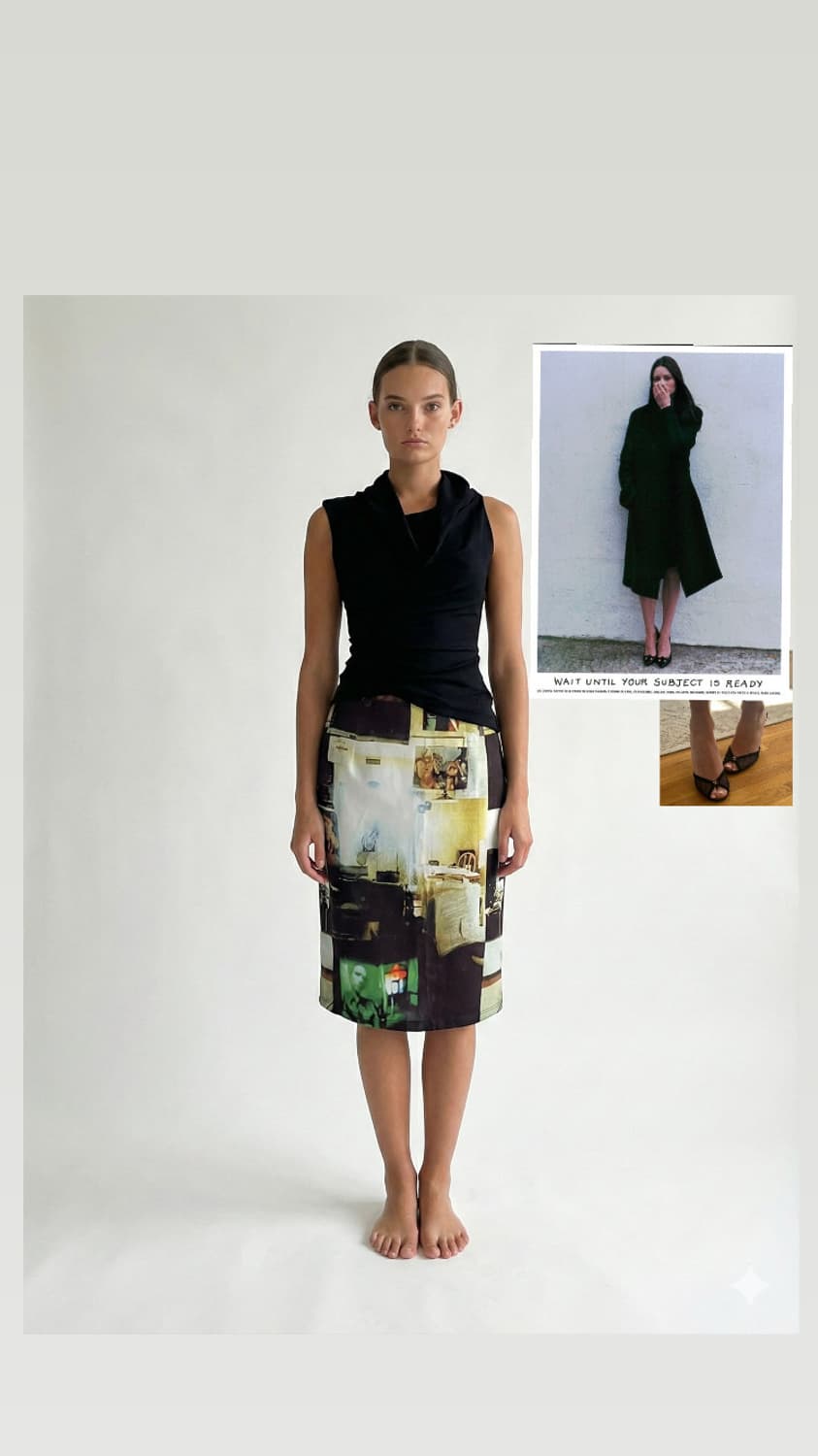 print midi skirt | vintage | 프린팅 스커트  상품이미지1