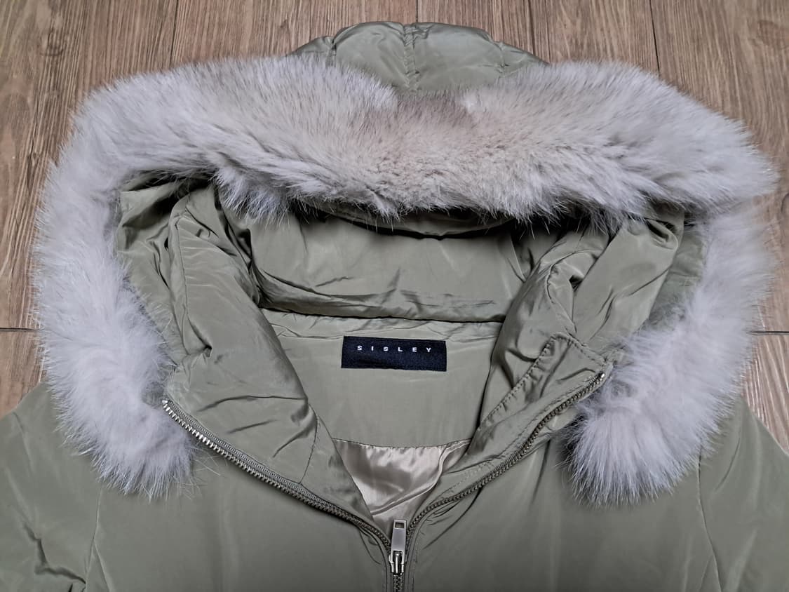 시슬리 폭스퍼 롱패딩 42 상품이미지5