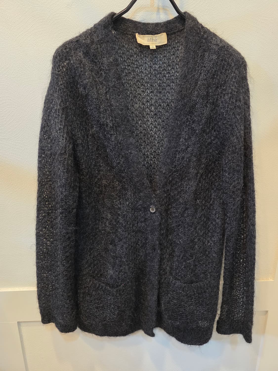 아떼 바네사브루노 브이넥 가디건 다크그레이 0사이즈 상품이미지2